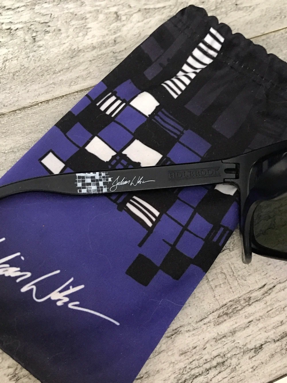 Oakley Holbrook Julian Matte Black Violet Lens Sunglasses